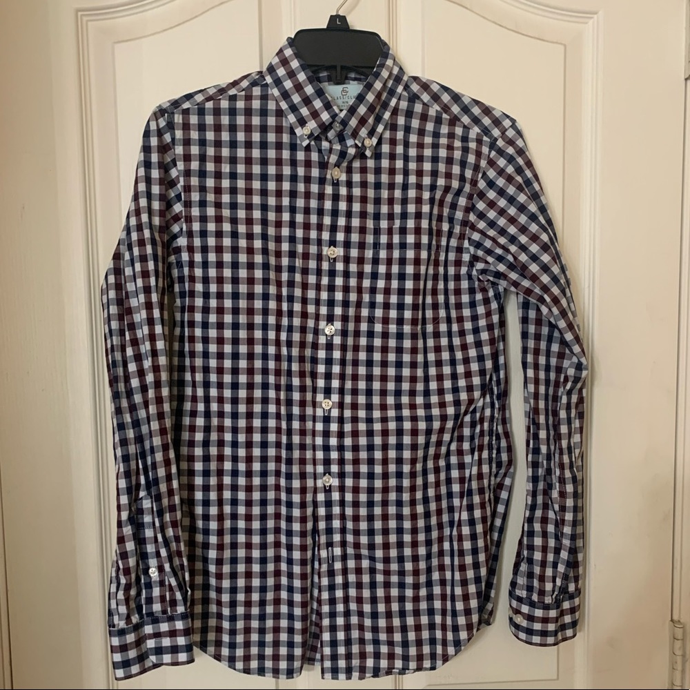 Class Club Burgundy/Blue Button Down 14/16